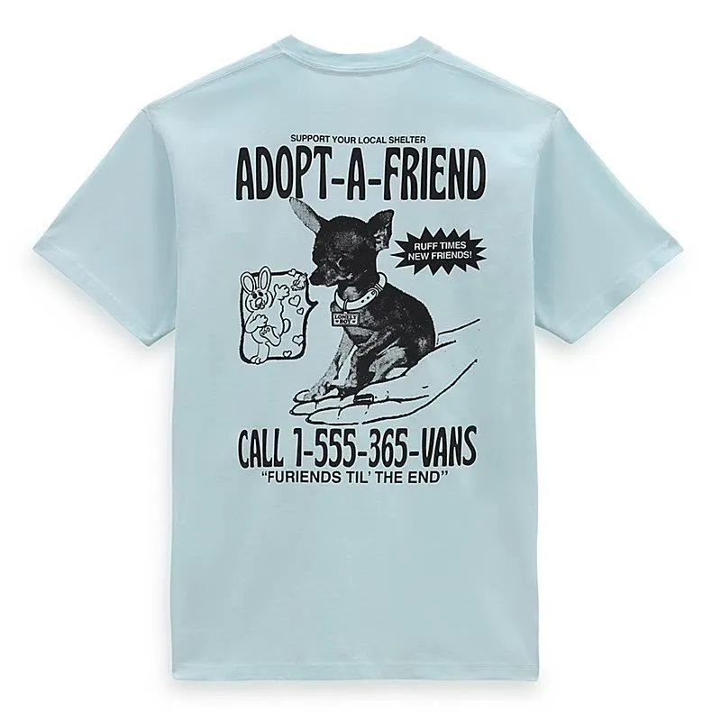 Vans Adopted A Friend T-Shirt - Blue Glow Breathable touch