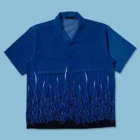 Y2K Flames Shirt XLarge Tailored Fit