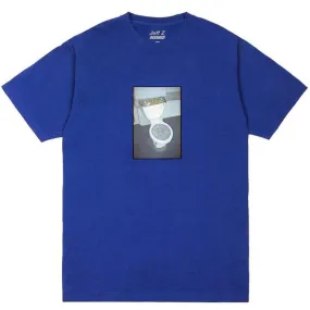 Doomed X Jeff Z Ashtray T-Shirt - Blue Raw Hem Finish Midweight Knit