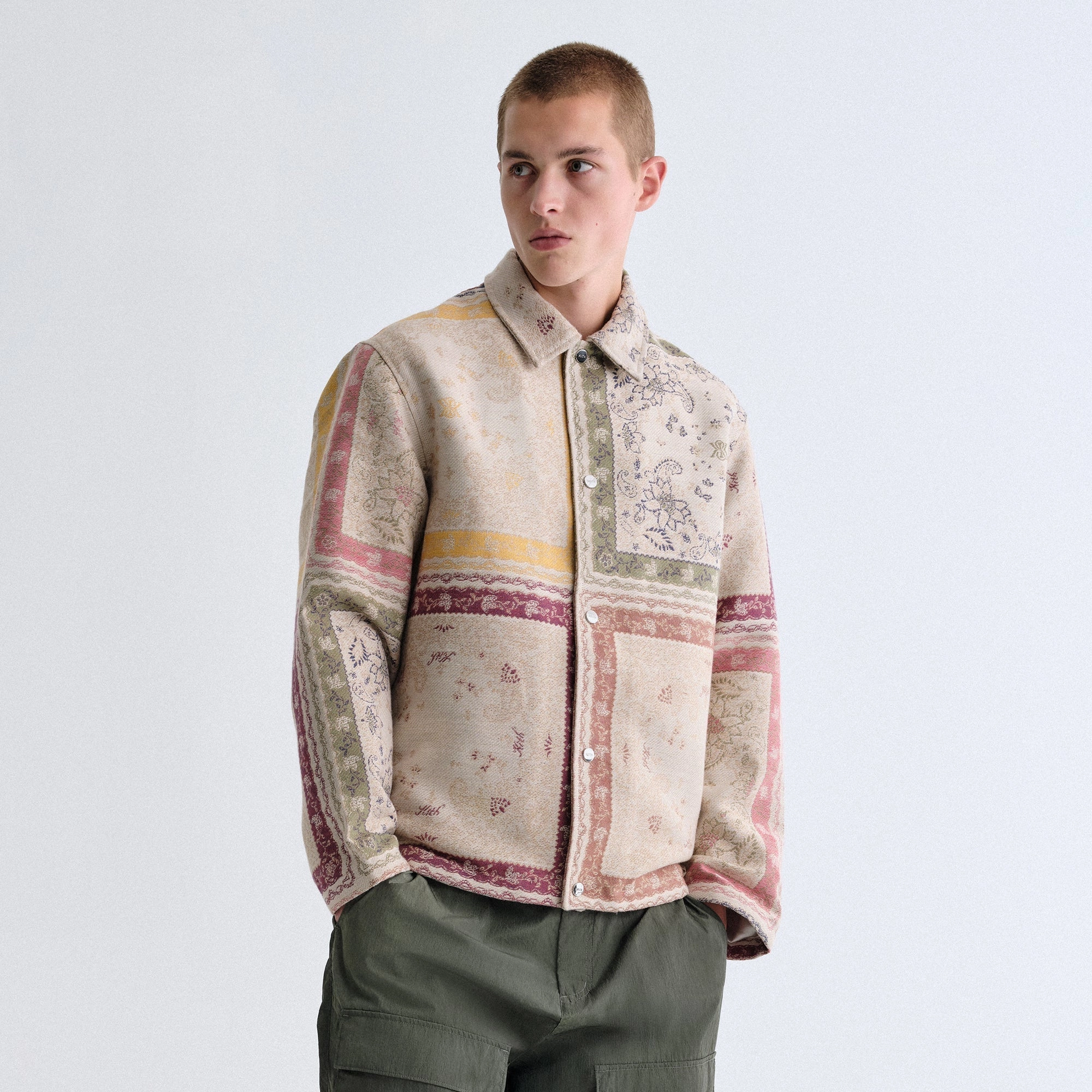 Hydrophobic Treatment OdorControlTreatment Kith Paisley Tapestry Coaches Jacket - Waffle