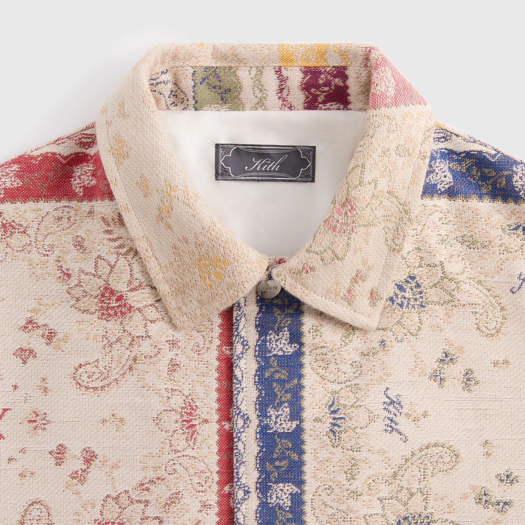 StretchFit Silhouette Kith Paisley Tapestry Coaches Jacket - Waffle