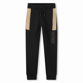 DoubleLayeredKnees Fast Move Black Jogging Bottoms