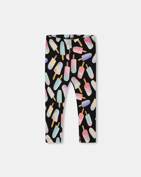 Printed Capri Leggings Ice Lollipops OrganicCotton