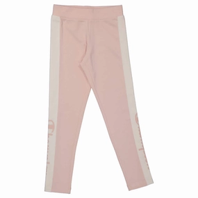 Champion Girls Pink Super Ultra Light Spring Terry Logo Leggings Non slip grip Ventilated Panels