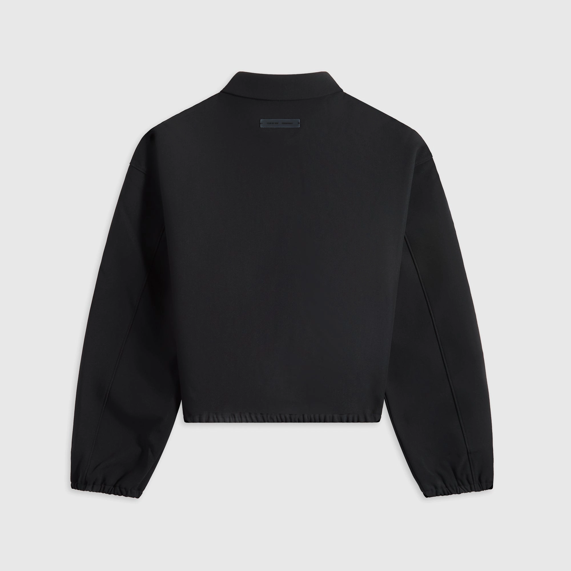 Street Look Essentials Bonded Canvas Zip-Up Jacket - Jet Black