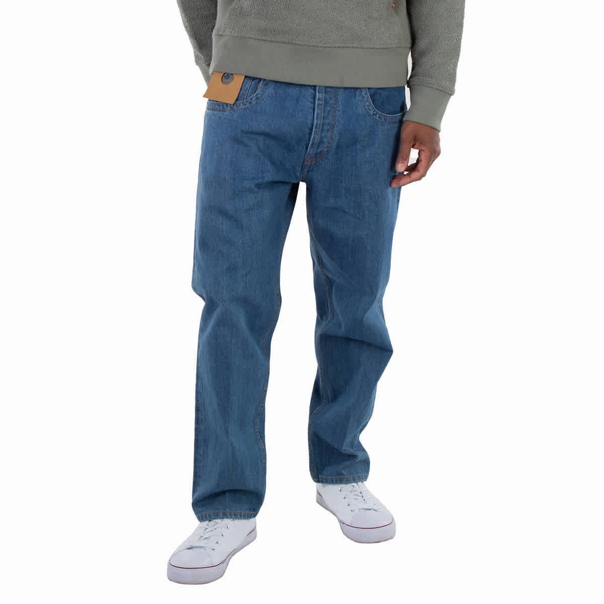 Breathable Travel Outfit Brunch Outfit Great Base Craig Green Men's Washed Indigo Fluffy Hole Jeans