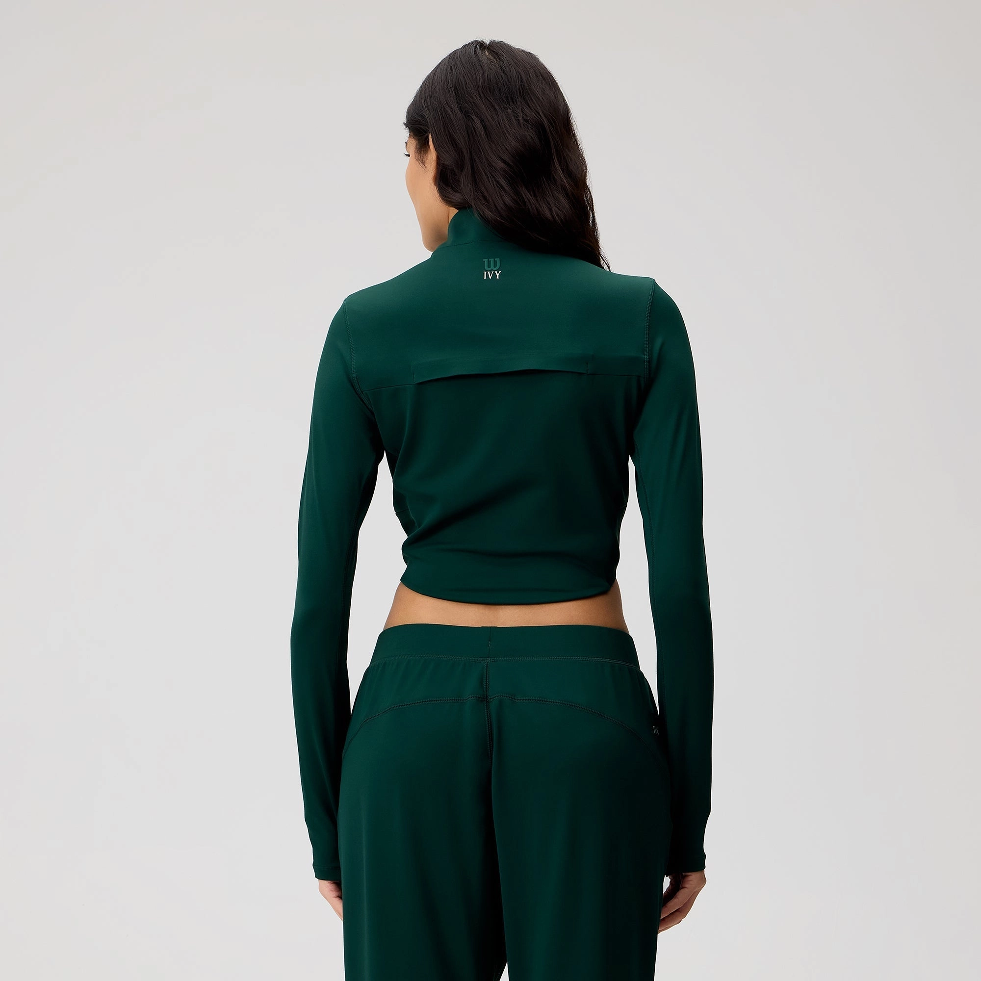 Pattern Print YKK Fasteners Kith Ivy for Wilson Women's Court 1 Jacket 2.0 - Ivy Green