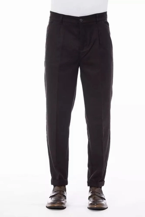 Alpha Studio Wool Men Men's Pants Smooth Picnic Style Low Maintenance
