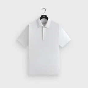 Durable Double Stitching Breathable Airflow Channels &Kin Pima Jersey Short Sleeve Heathrow Polo - White