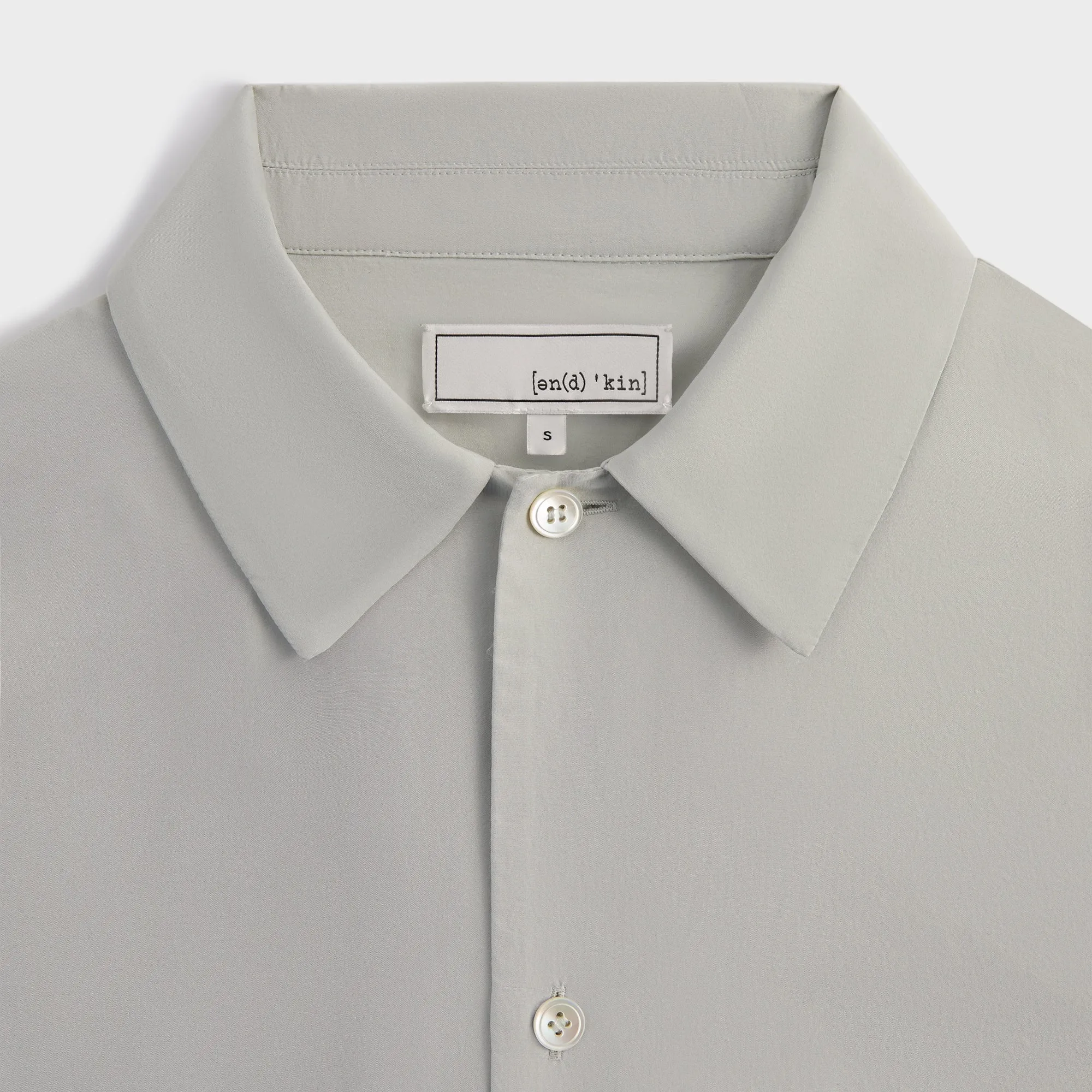 &Kin Silk Habotai Beckham Buttondown - Palais Refined Aesthetic