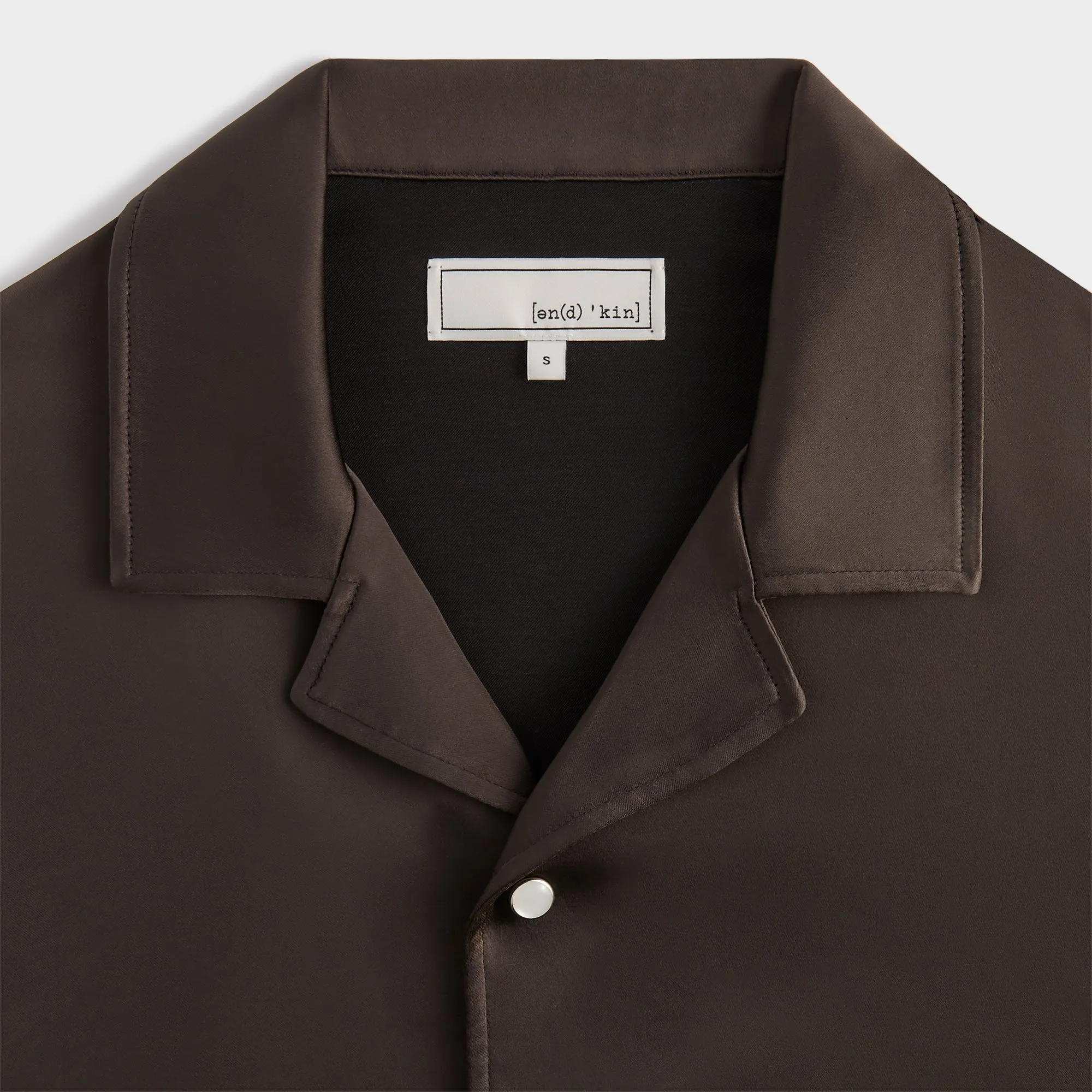 Sleeveless Cut &Kin Washed Satin Landon Souvenir Shirt - Kindling