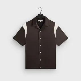 &Kin Washed Satin Landon Souvenir Shirt - Kindling Raw edge