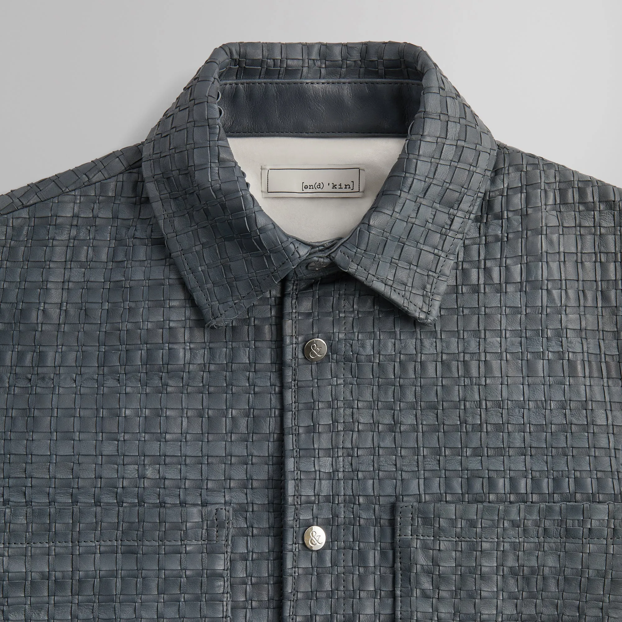 &Kin Woven Leather Apollo II Shirt - Machine High-Quality Craftsmanship Modern Fit