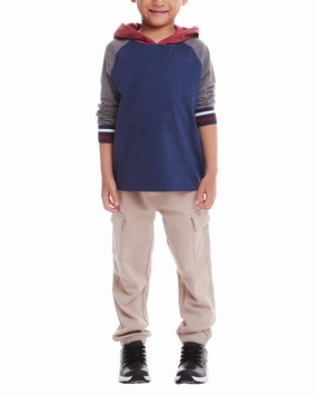 Andy & Evan Jersey Hooded T-Shirt & Jogger Set Travel Essential