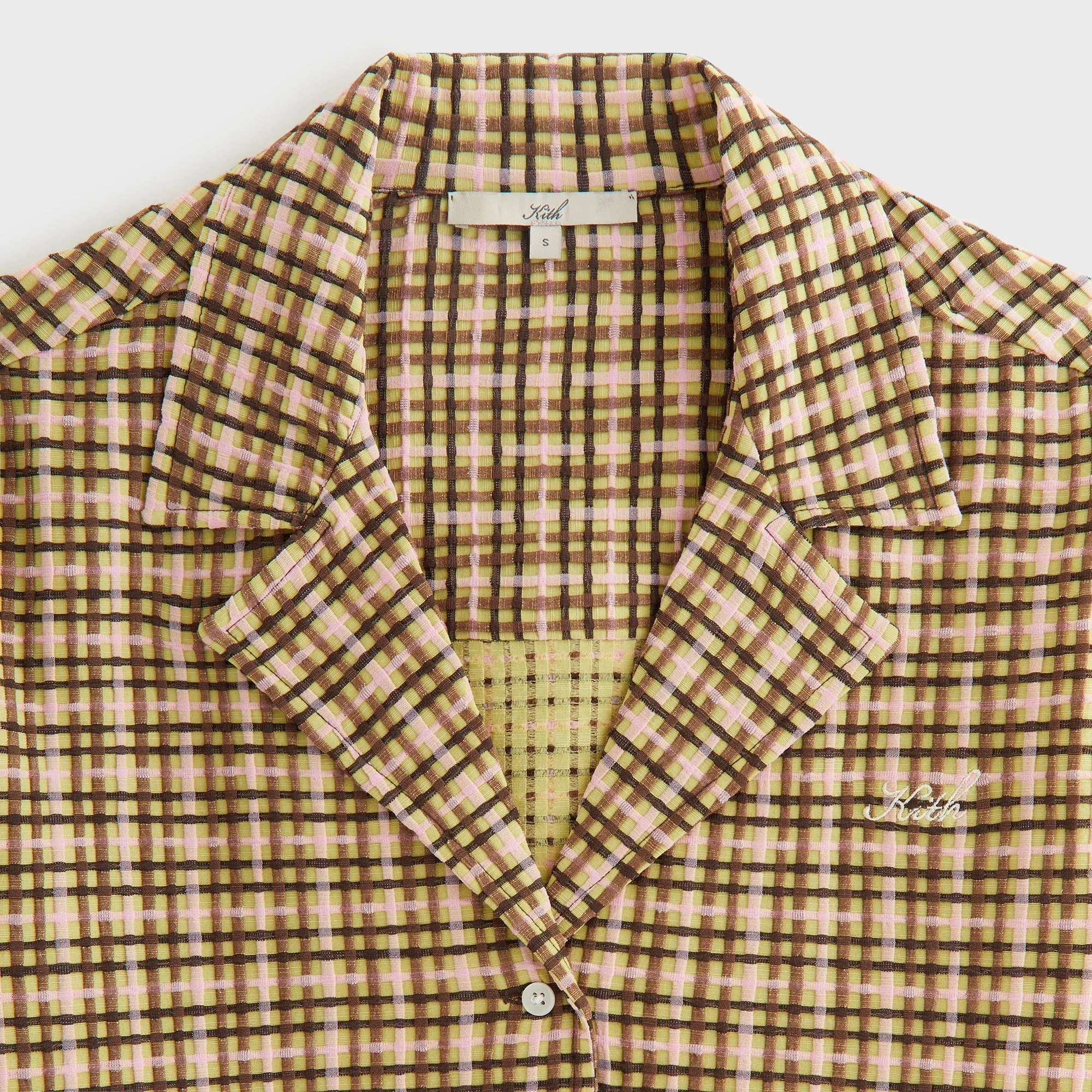 Kith Women Elena II Bubble Check Shirt - Protea Reinforced Shoulders