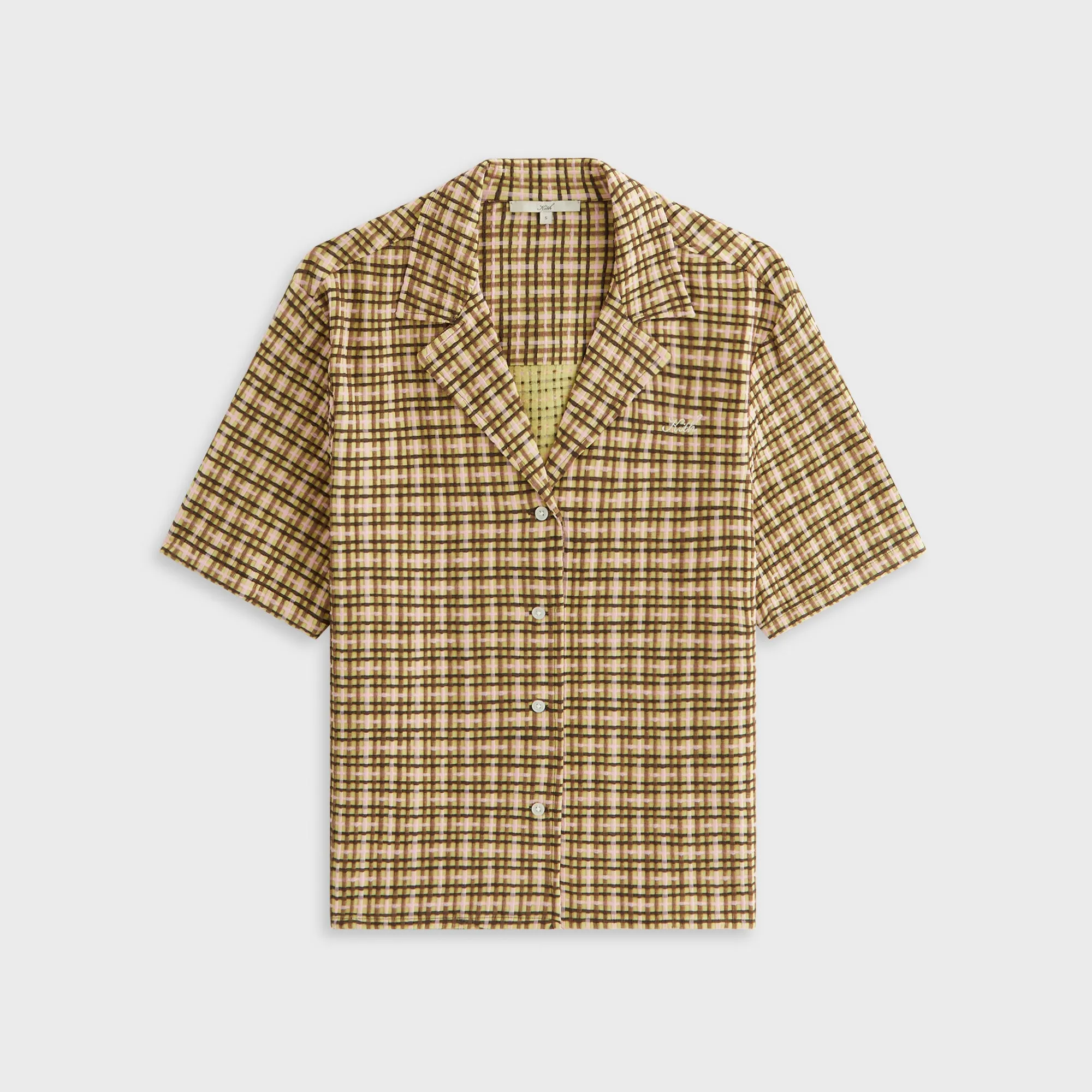 Kith Women Elena II Bubble Check Shirt - Protea Anti Cling Fabric Evening Elegance