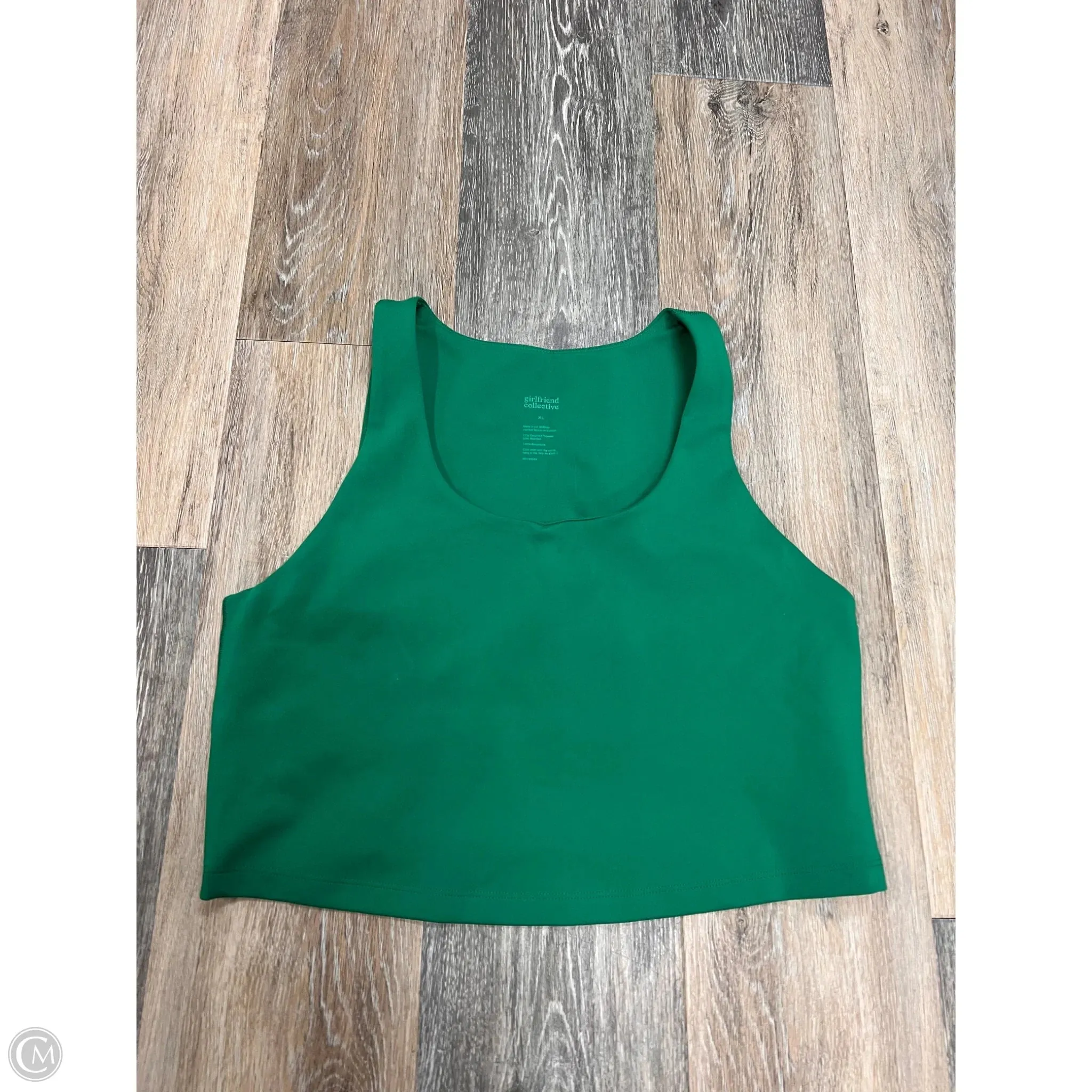 Athletic Tank Top By Girlfriend Collective In Green, Size: Xl DroppedShoulder Temperature Regulating Textile