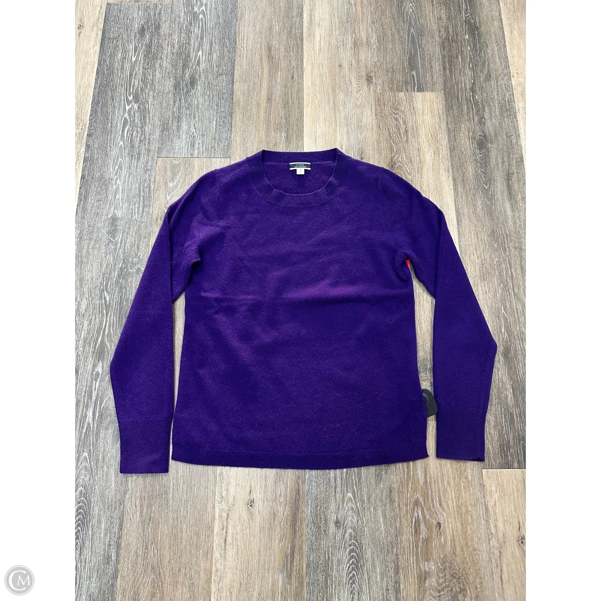 Stylish Dress MidweightKnit Sweater Cashmere By J. Crew In Purple, Size: S