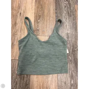 VNeck Style Athletic Tank Top By Lululemon In Green, Size: 2