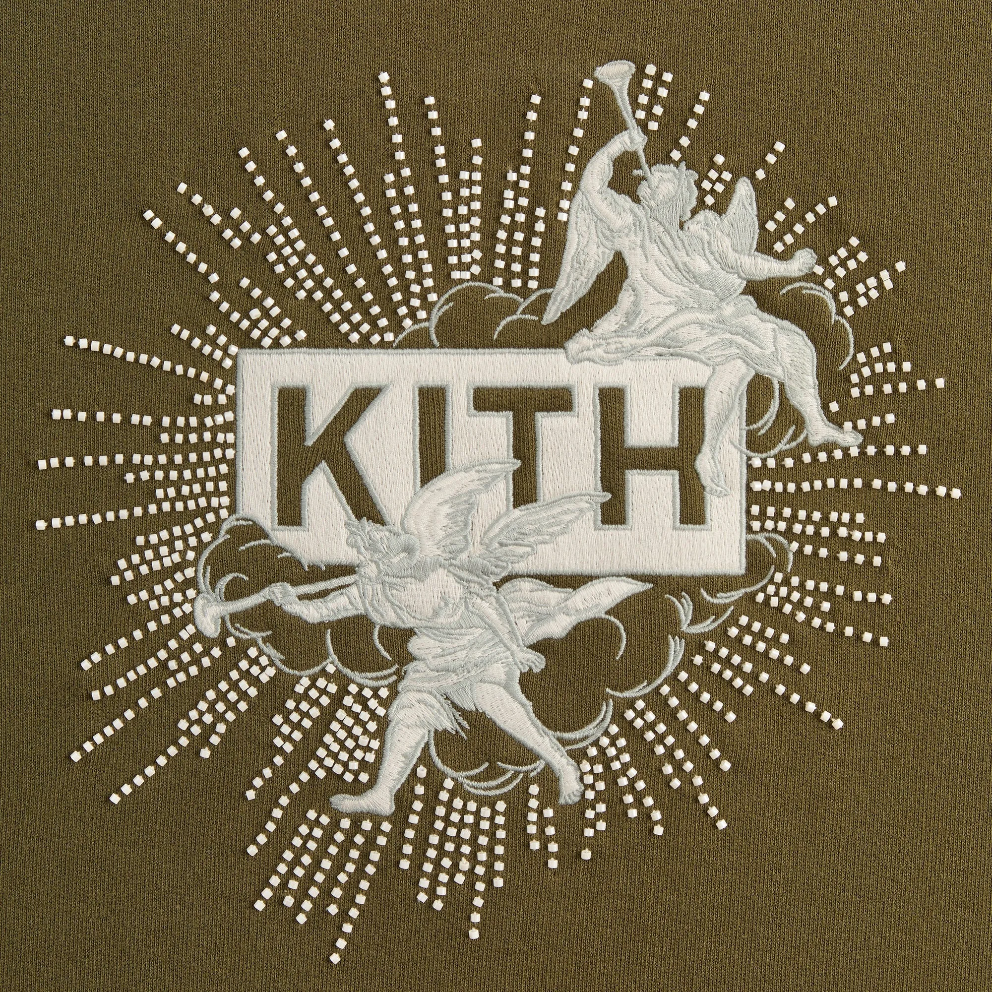 Hamster like Coffee Date Kith Beaded Angel Nelson Hoodie - Moss
