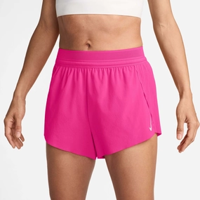 emotion Nike | Women's AeroSwift Dri-FIT ADV Mid-Rise Brief-Lined 3" Running Shorts - Hyper Pink