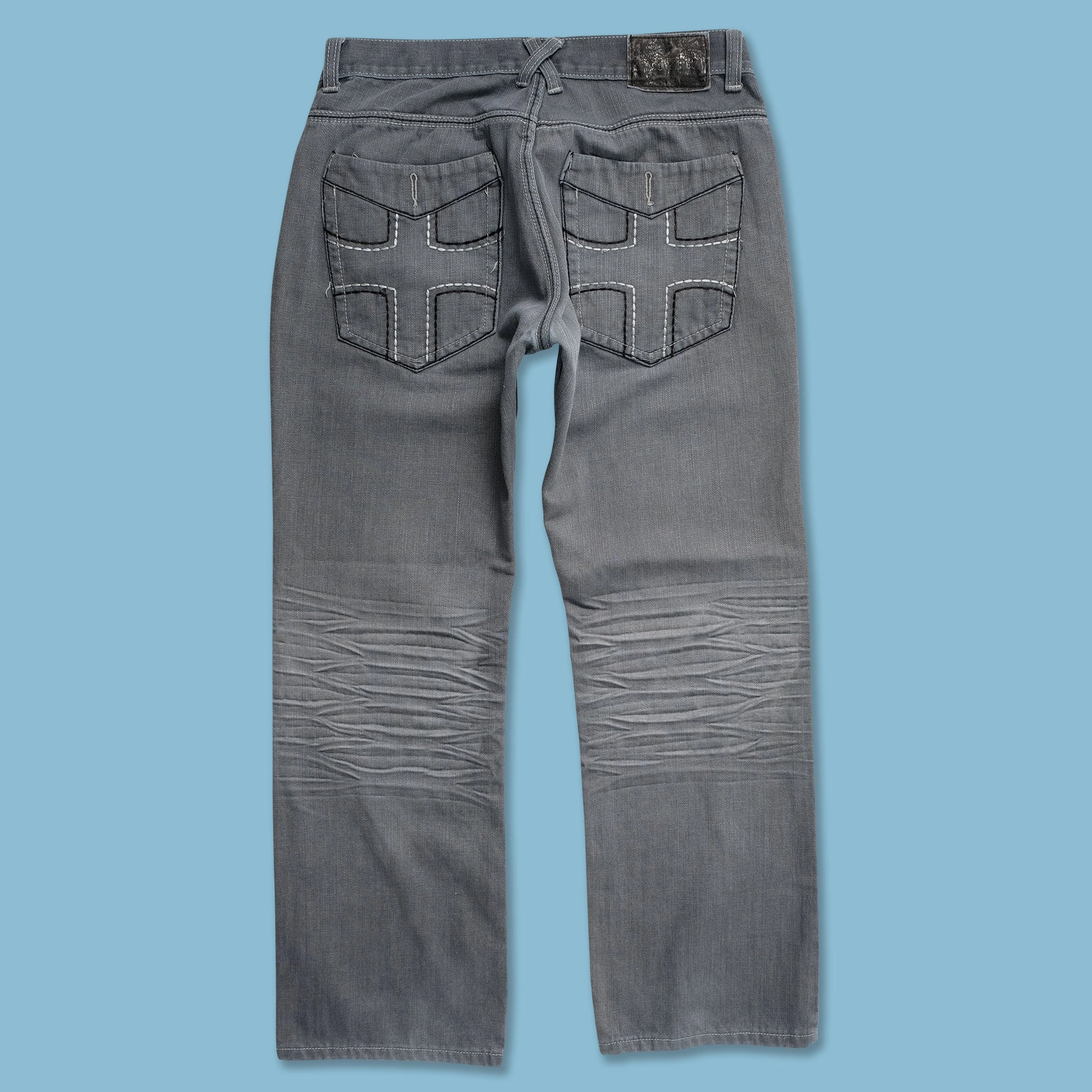 City Walk Smooth Smart Basic Y2K Denim Pants 32x30