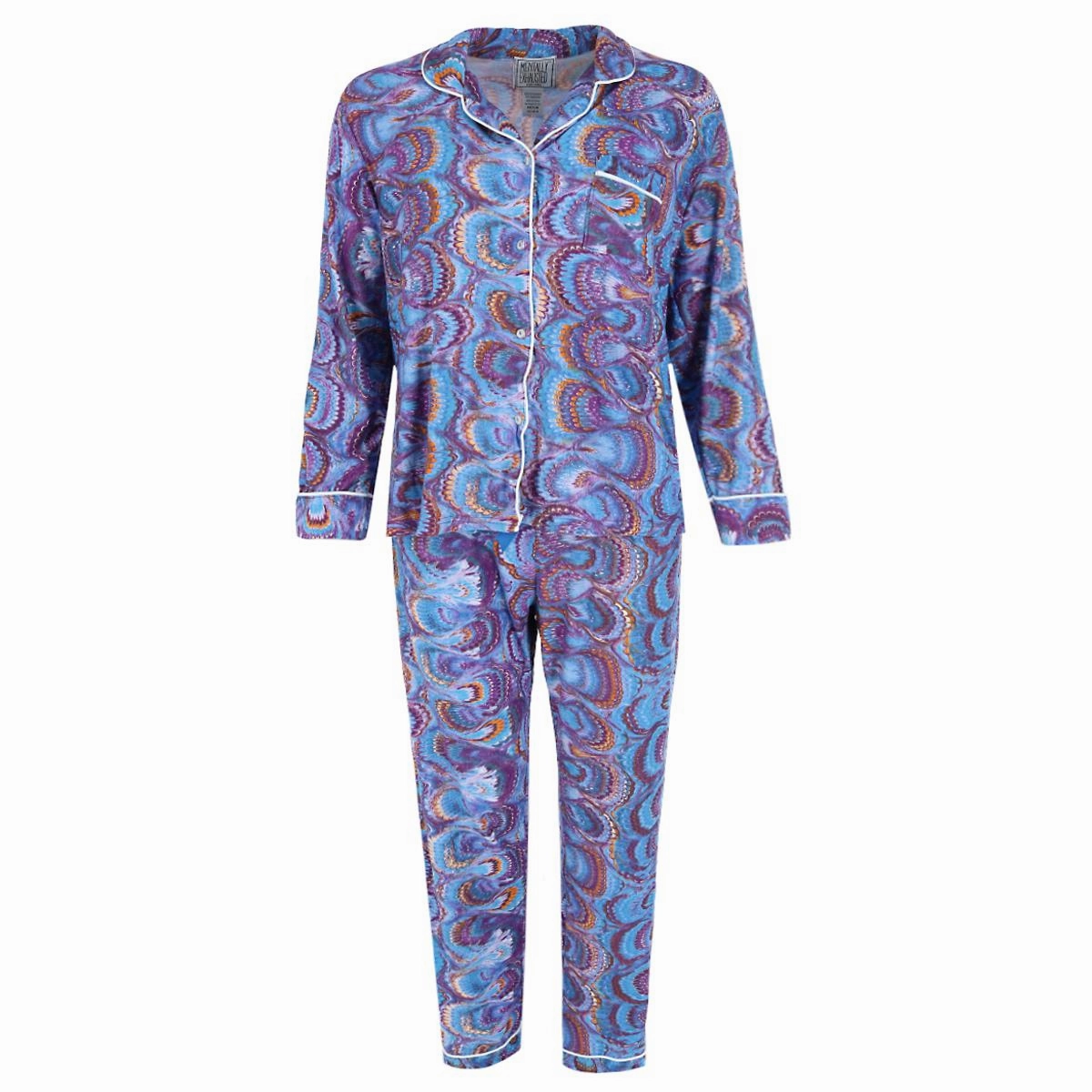 Soft Fabric Women's Peacock Swirl Pajama Set