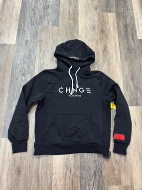 All Weather Performance Fabric Slim Silhouette Sweatshirt Hoodie By Change In Black, Size: S