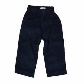 Contrast Trim Modern Design Classic Prep Boys Medieval Blue Corduroy Pants Size: 12-24 Months