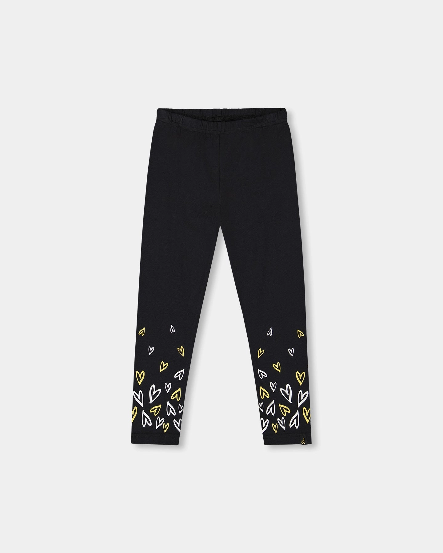 Organic Cotton Leggings Dusty Pink with Hearts Print Quick Release Closure Flexible Durability