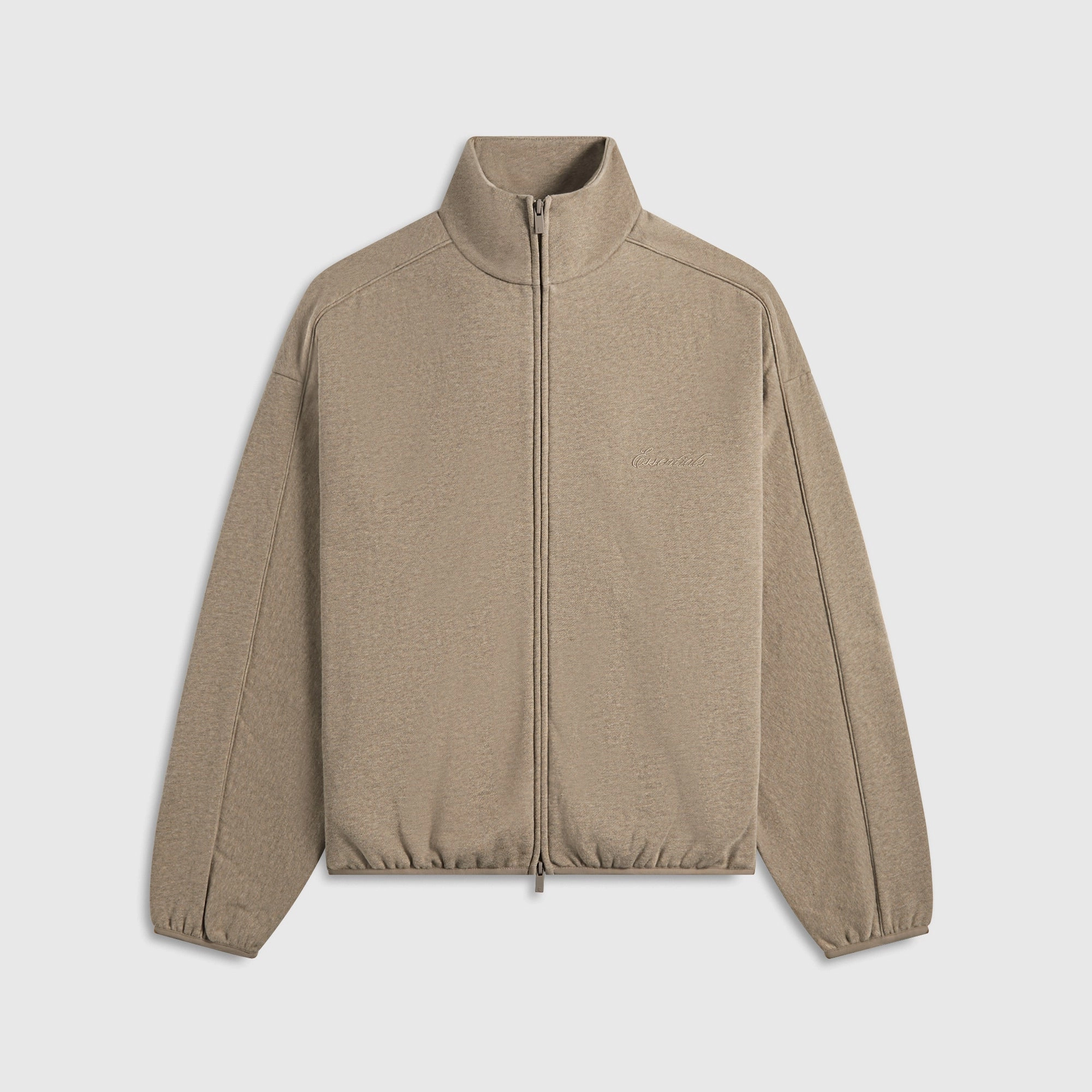Essentials Modern Fit Fleece Track Jacket - Homestead Heather Seam Sealed