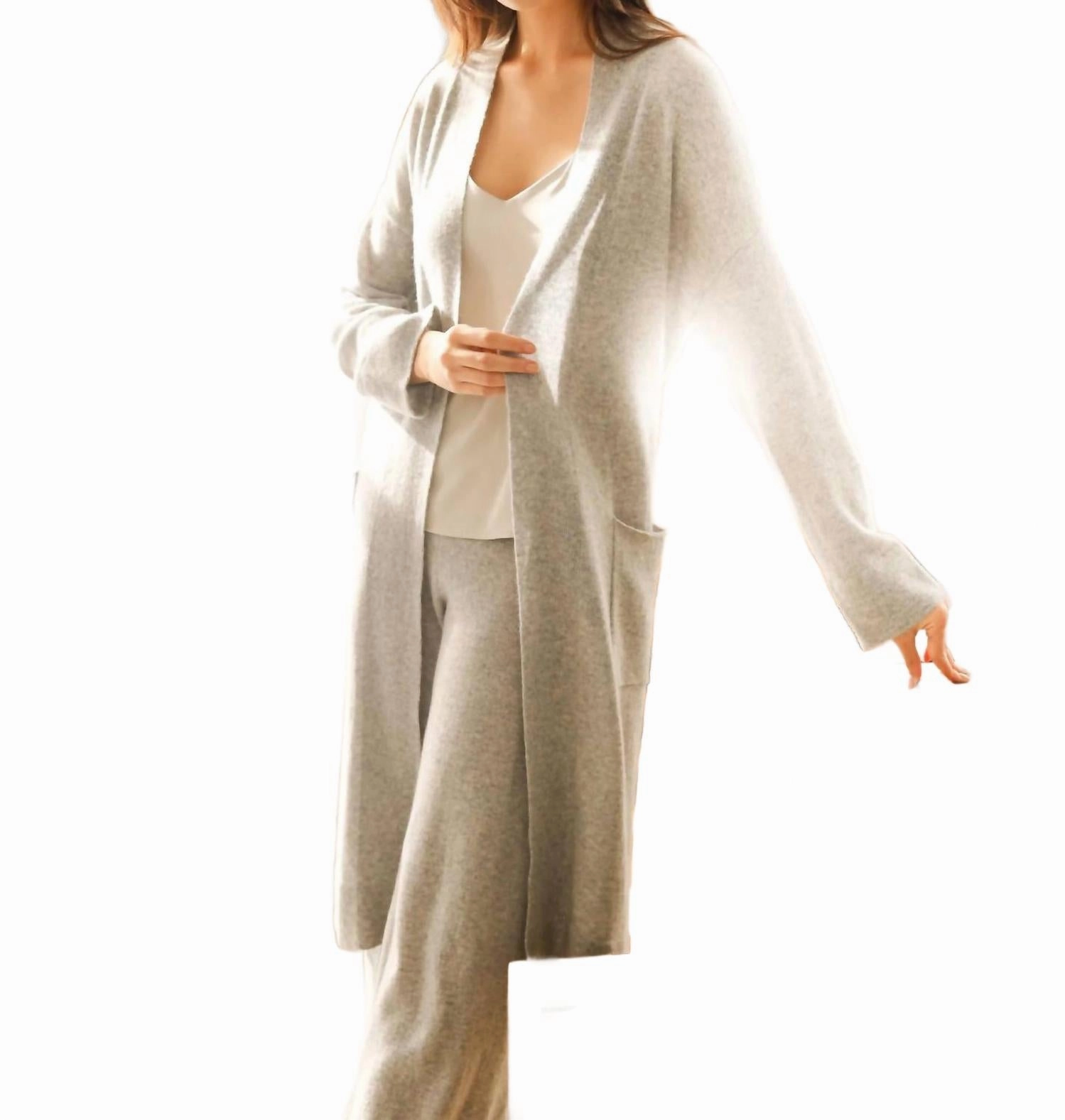 Cashmere Robe Non Restrictive Silhouette