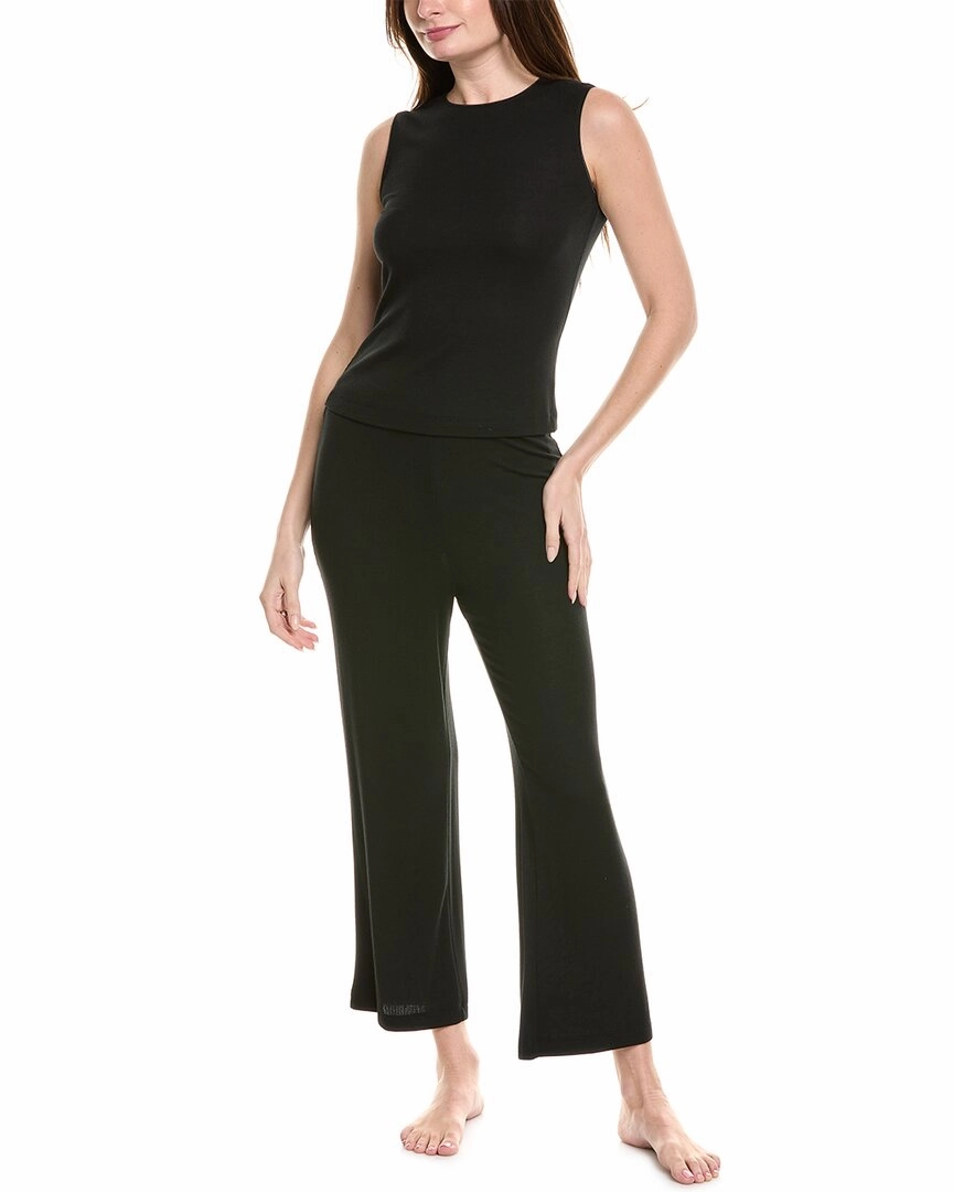 Natori 2pc Rib Essential Pajama Set Split hem