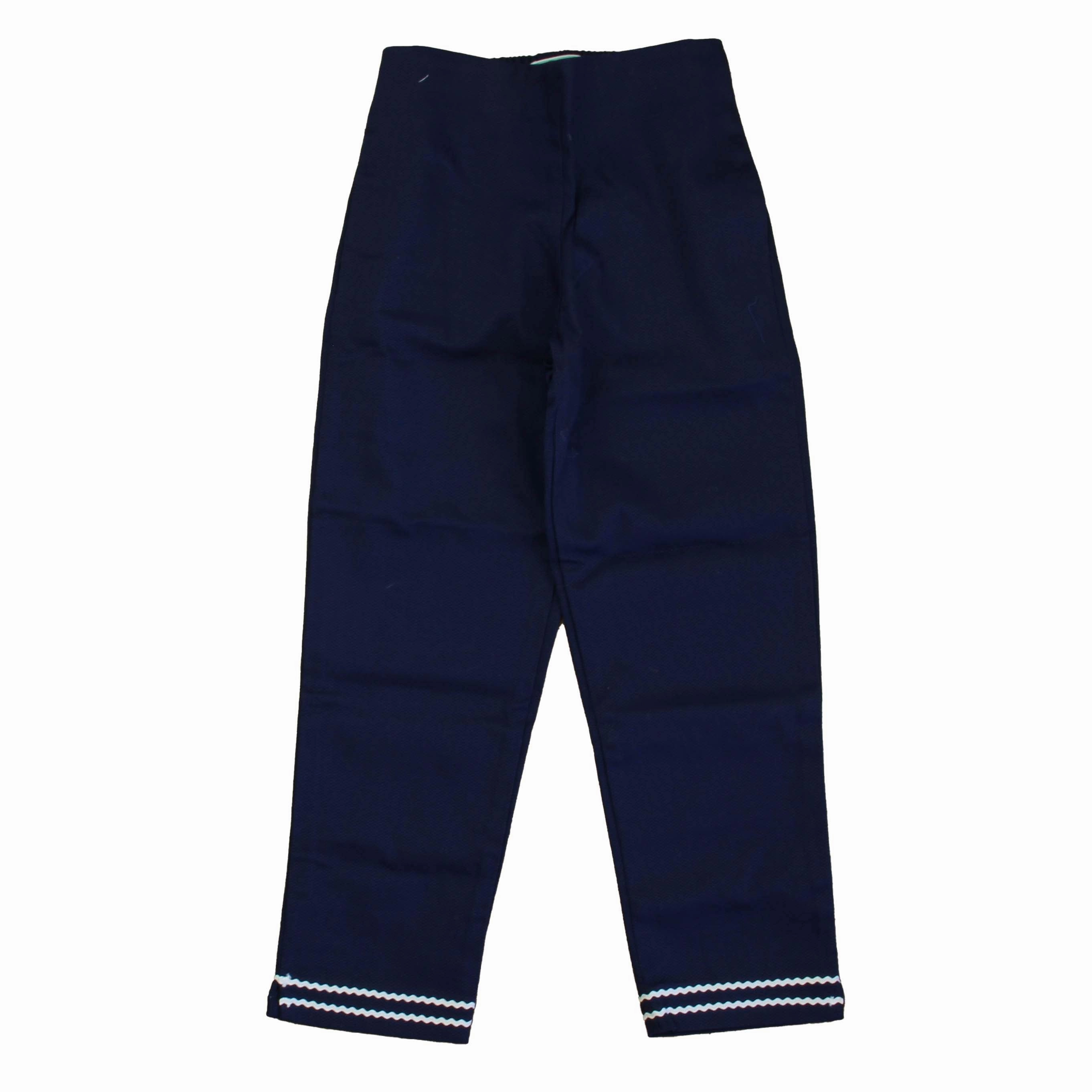 FadeResistant NonRestrictiveCut Classic Prep Girls Navy Blue Pants Size: 6-14 Years