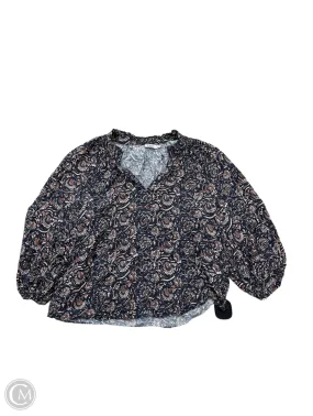 Sandwich Mesh Panel Structure Bluesign Approved Material Blouse Long Sleeve By Faherty In Floral Print, Size: Xs