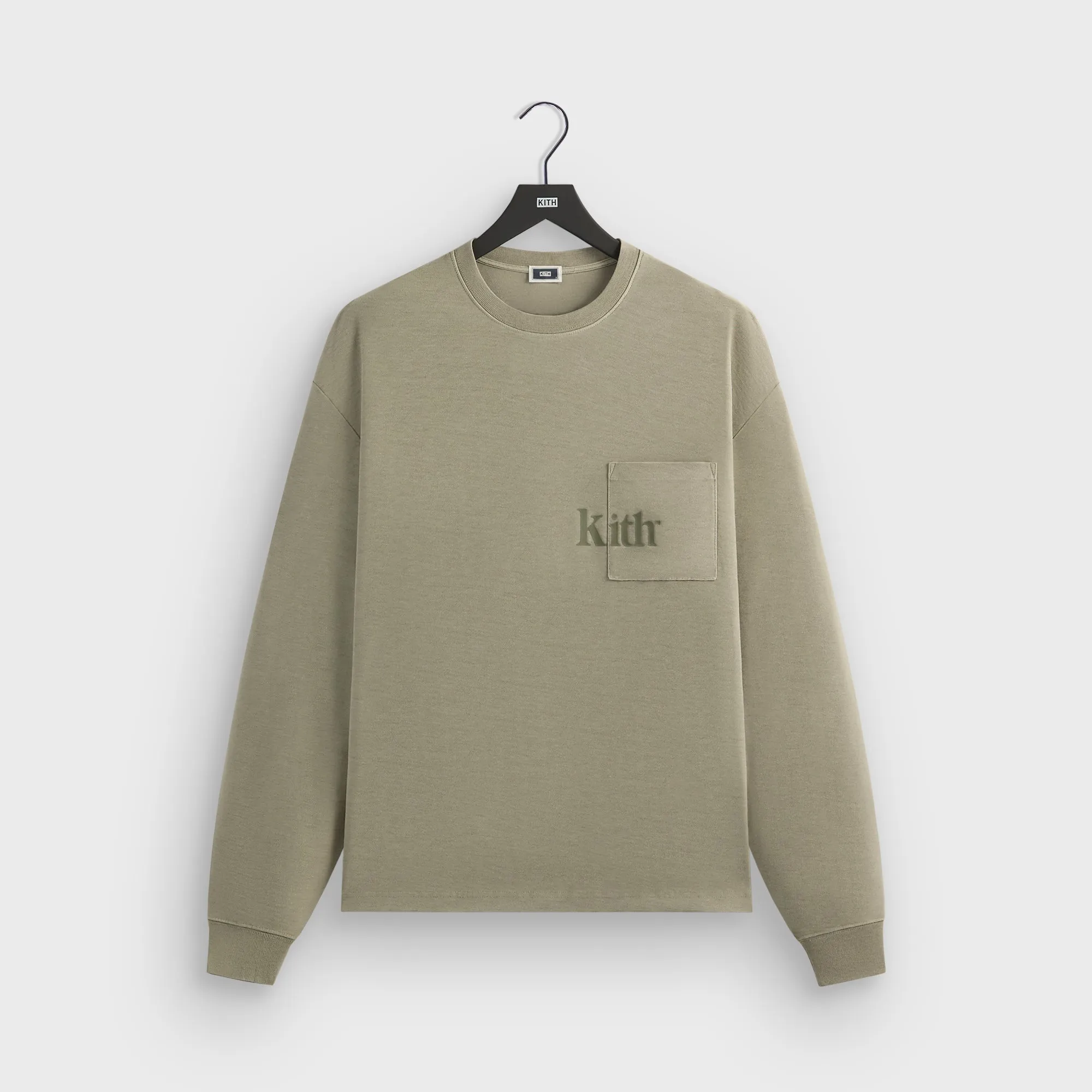 Functional Wear Comfortable Casual Kith Long Sleeve Quinn Tee - Haze