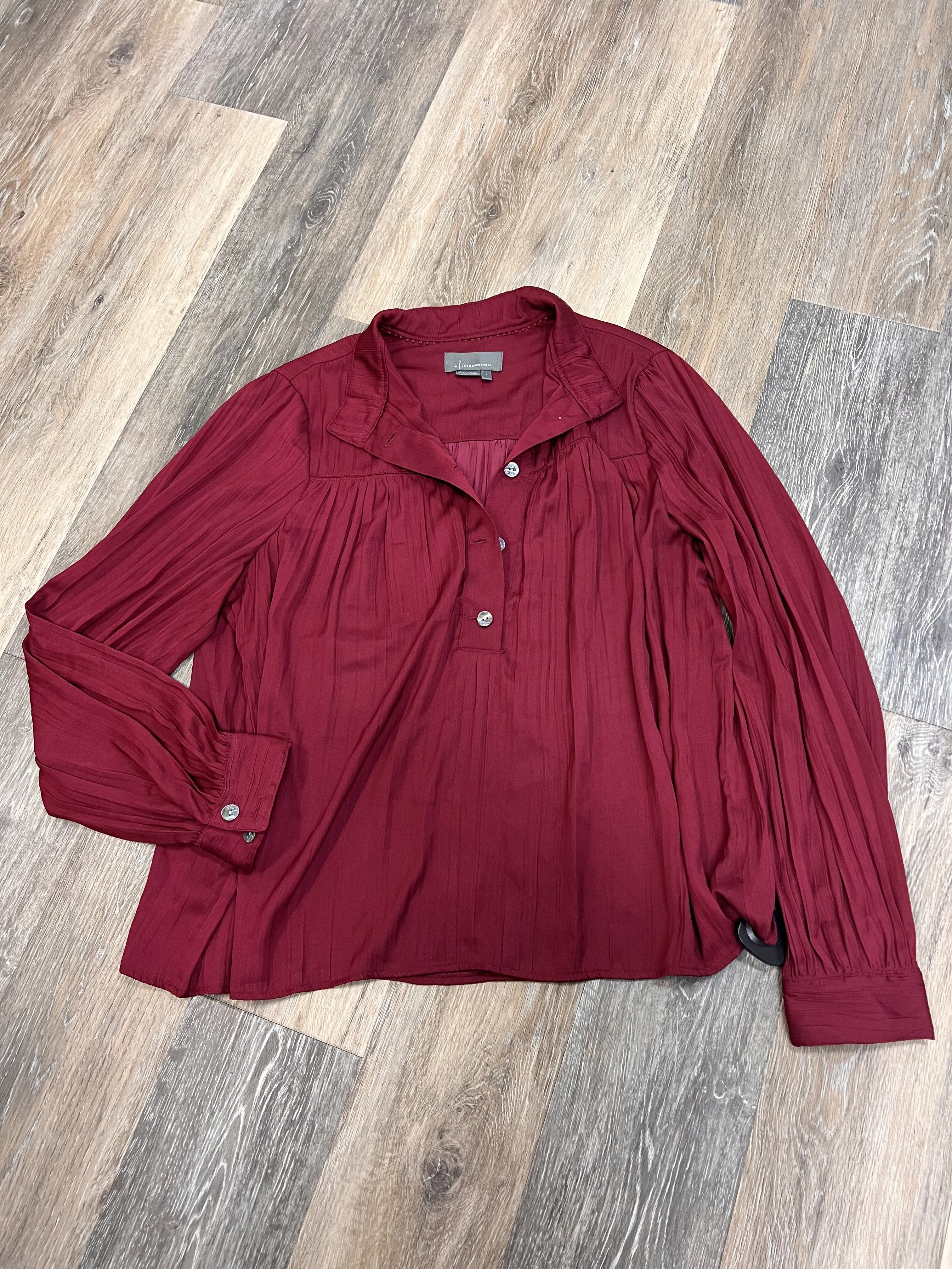 Reinforced Seams Durable Weave Blouse Long Sleeve By Anthropologie  Size: L