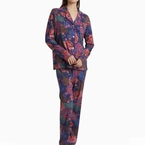 Carly Pj Set In Ettas Garden Microfiber Material
