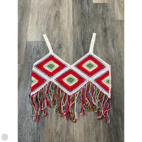 AllDay Comfort Ribbed Collar Style Tank Top By New In In Red, Size: M