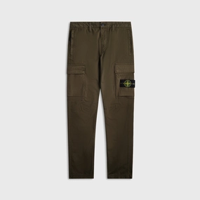 Workwear Stone Island Stretch-Tc Garment Dyed Pant - Military Green
