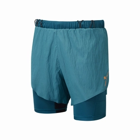 cord Ronhill | Men's Tech Race Twin Short - Legion/Fluo Orange
