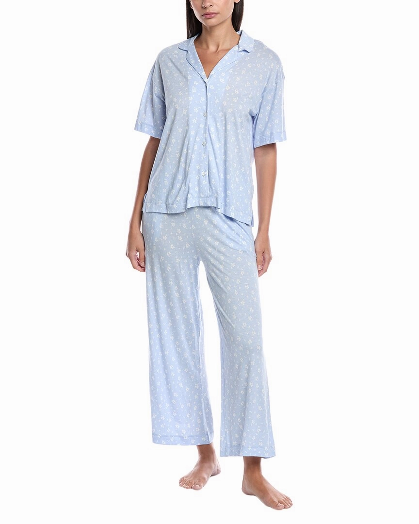 DKNY 2pc Top & Crop Pant Sleep Set Reinforced Stitching ChafeResistant Fabric