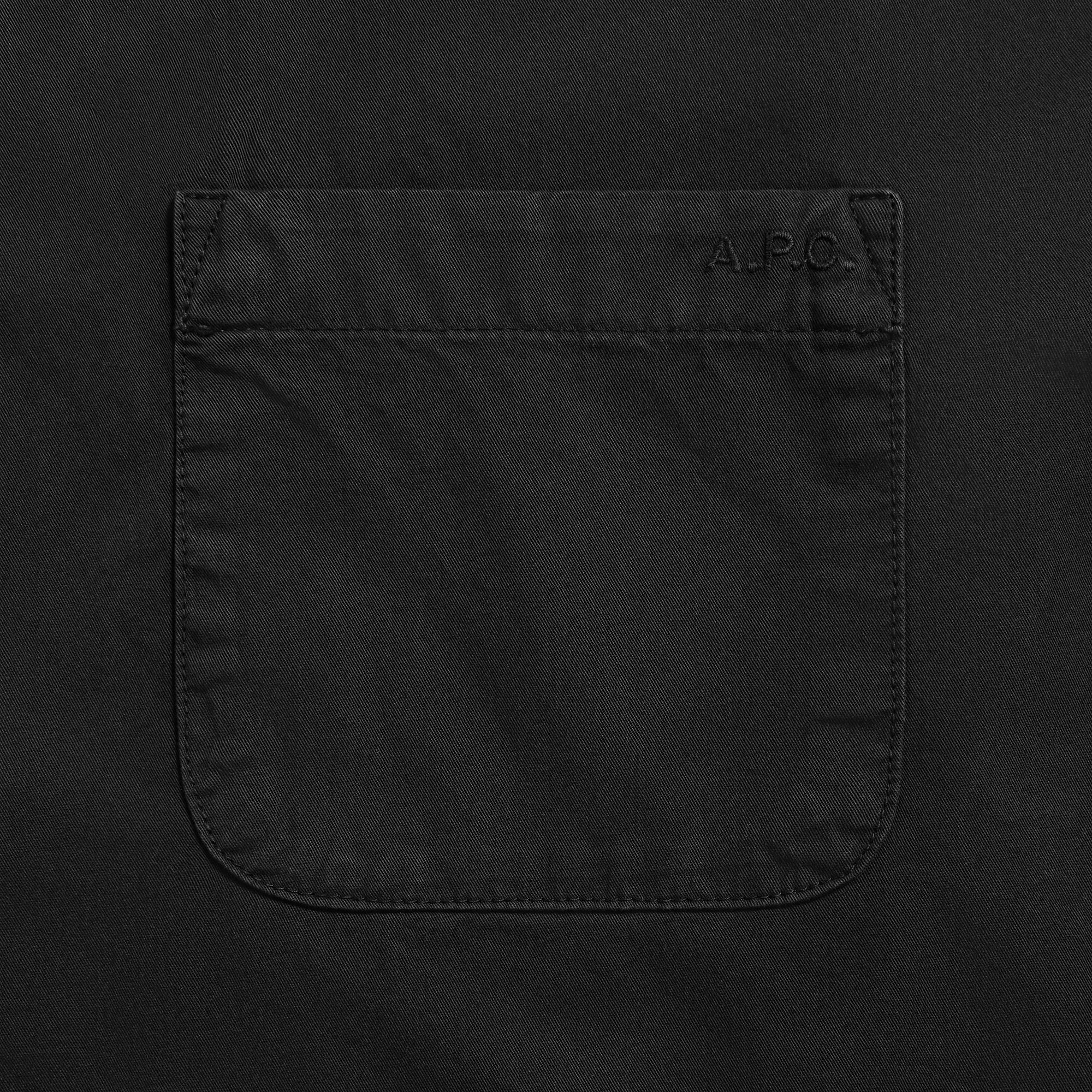 A.P.C. Chemise Malo Logo False - Black Textured Finish youth trend