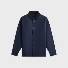 Athleisure Trend A.P.C. Surchemise Bernardo Overshirt - Pia Heather Marine