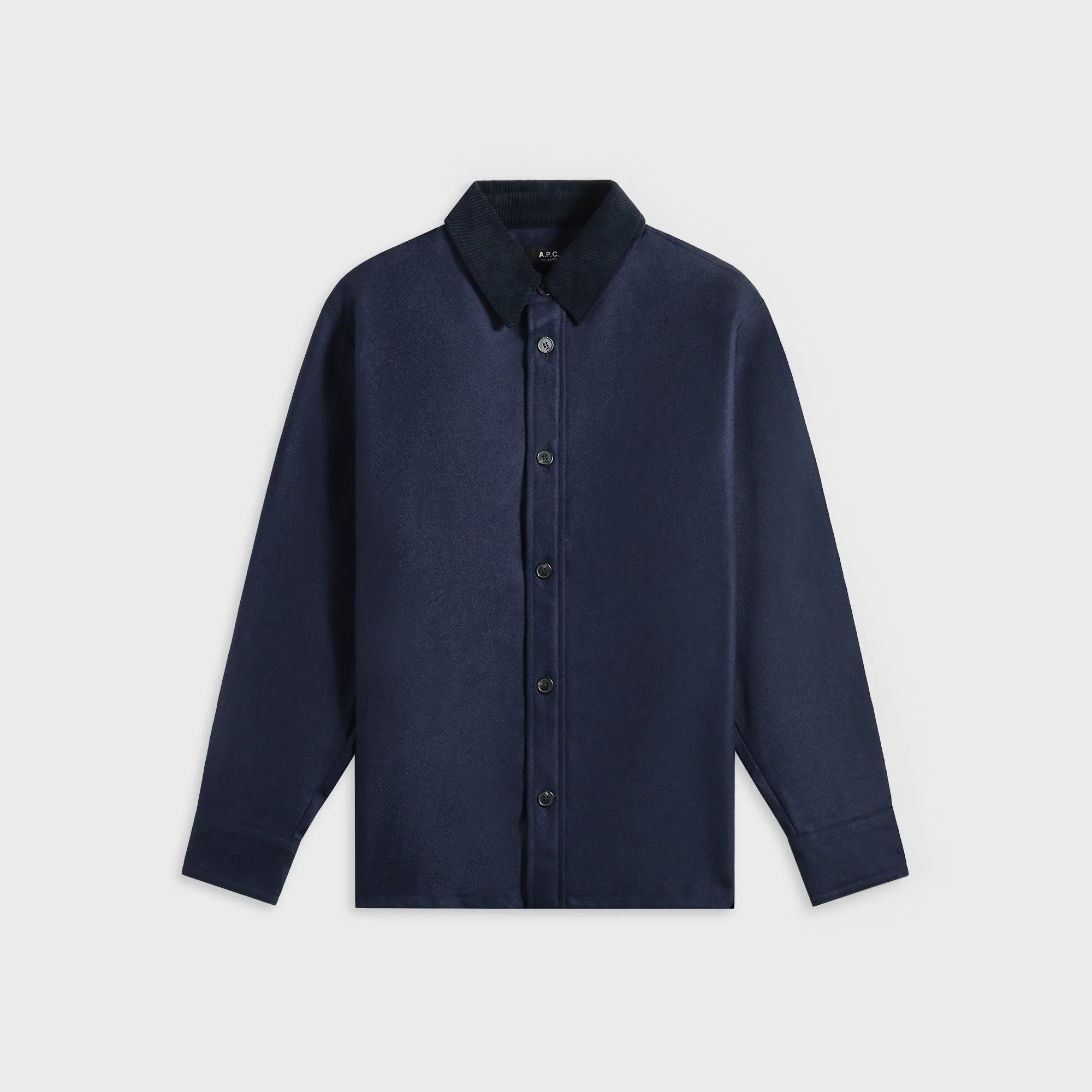 Athleisure Trend A.P.C. Surchemise Bernardo Overshirt - Pia Heather Marine