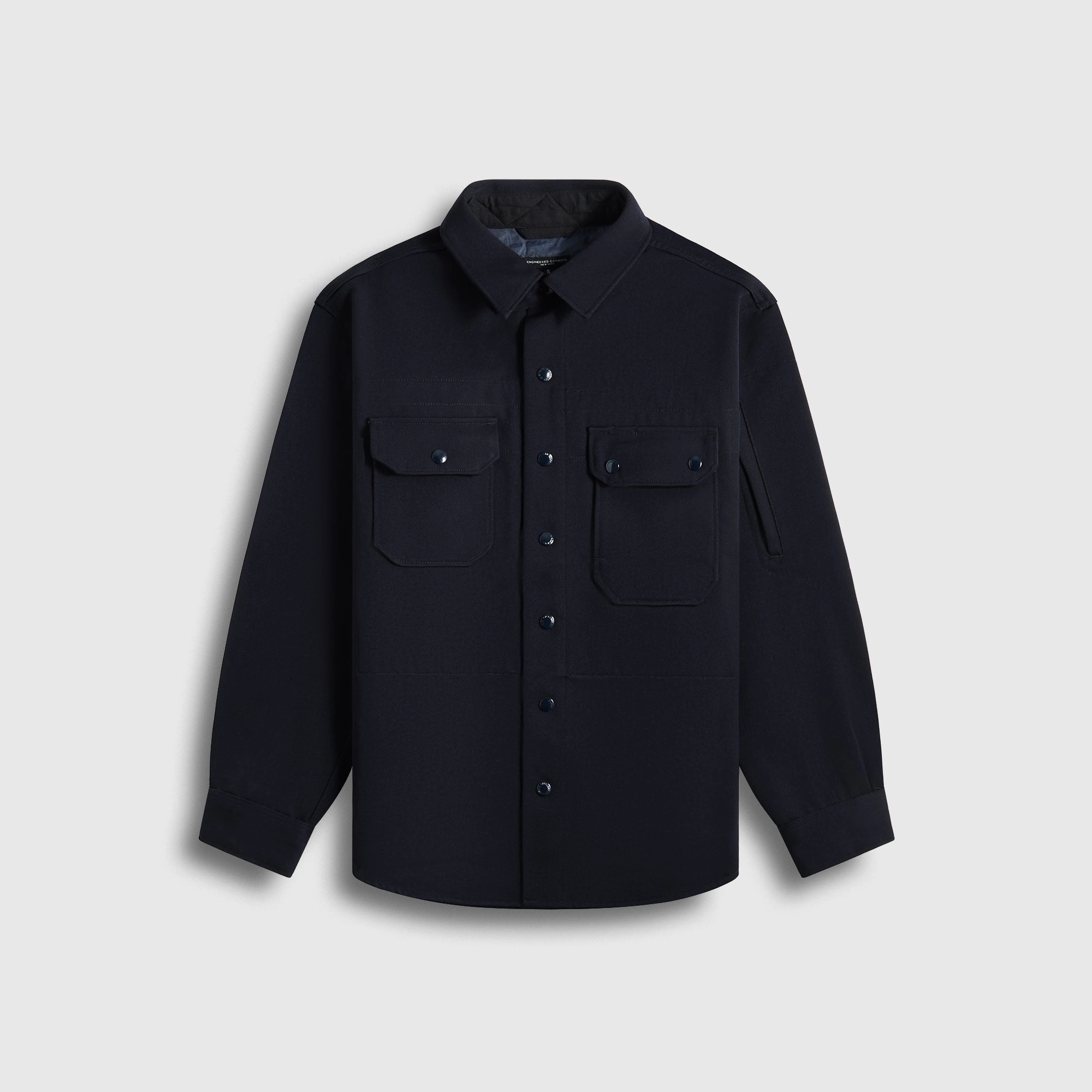 Sleek Utility Seamless Knit Cuffs Engineered Garments CPO Shirt Jacket - Dark navy