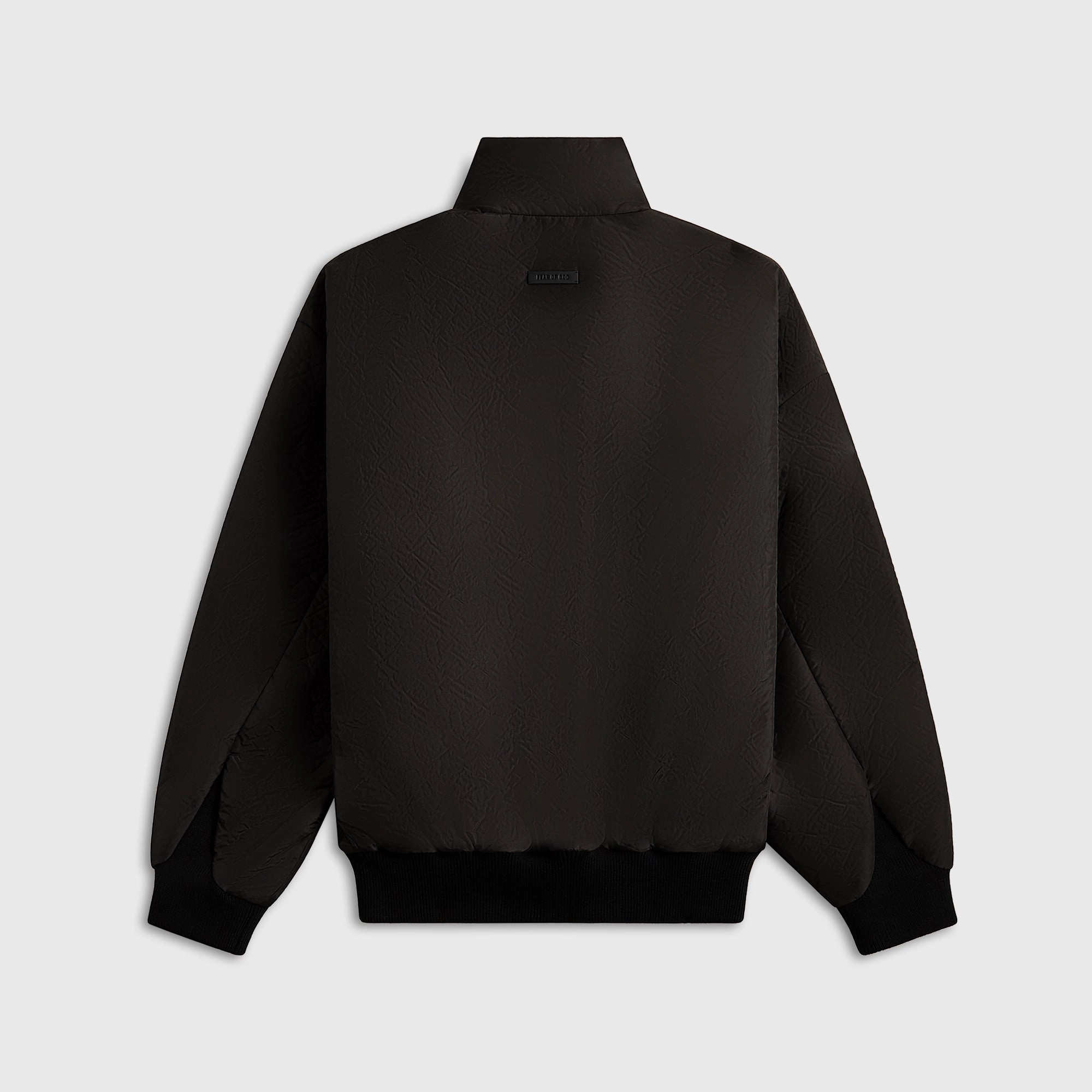 Snag Free Zipper Technology Leather Bits Fear of God High Neck Track Jacket - Black