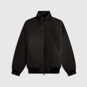 Windproof Hood Touchscreen Compatible Cuffs Fear of God High Neck Track Jacket - Black