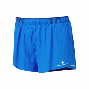 Ronhill | Women's Tech Race Short - Electric Blue/Zest hockey rink