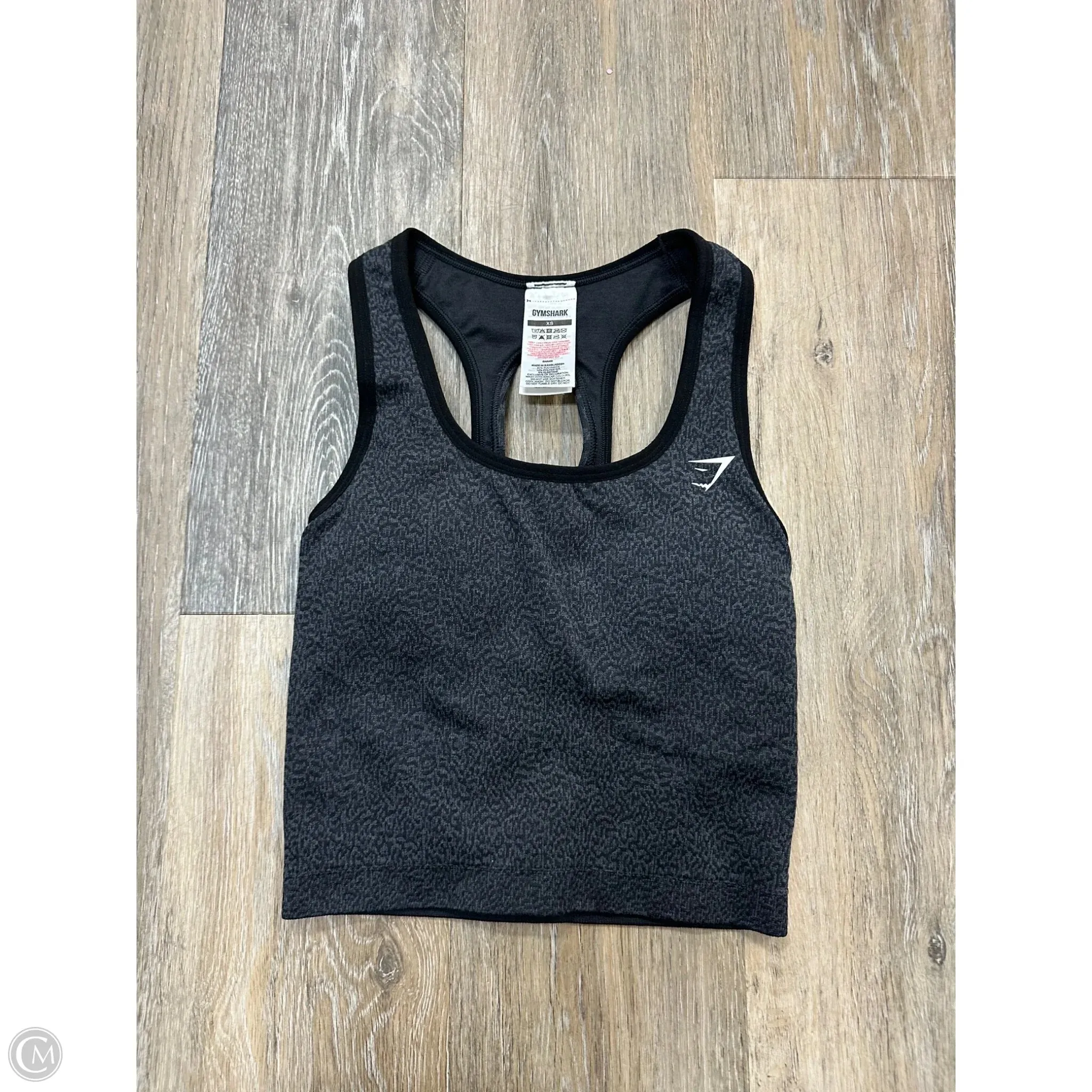 Athletic Bra By Gym Shark In Grey, Size: Xs Formal Shirt Curved Hem Design